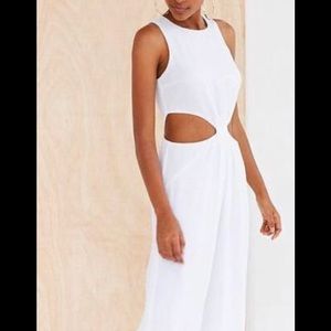 Urban outfitters white cut out jumpsuit